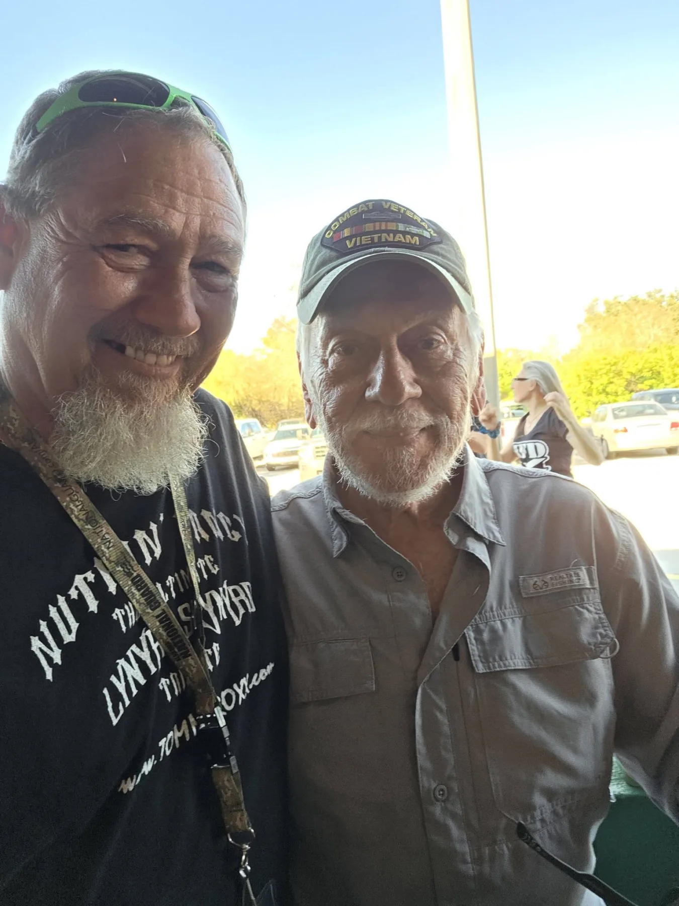 Danny with a Vietnam veteran beside Sarge